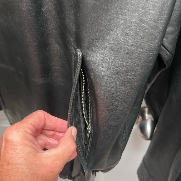 American Classics Men's Black Leather Quilt lined bomber Jacket XL - Picture 3 of 15